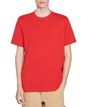 Sandro Short Sleeve Crewneck Tee In Red