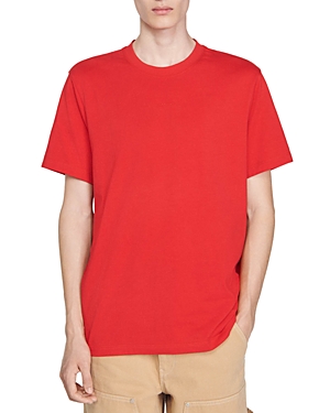 Shop Sandro Short Sleeve Crewneck Tee In Red