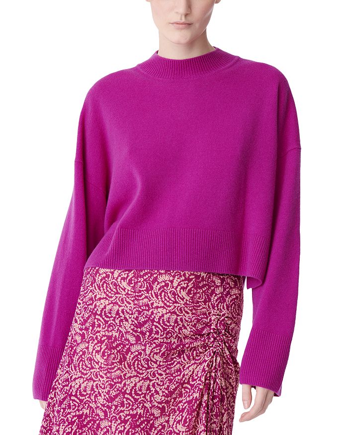 VANESSA BRUNO Carmelle Wool Mock Neck Sweater | Bloomingdale's