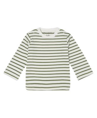 Unisex Long Sleeve Violet Breton Stripe Top - Baby, Little Kid, Big Kid