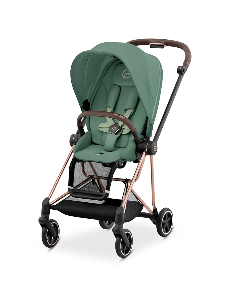 Cybex Mios 3 Compact Lightweight Stroller In Rose Gold In Rose Gold/leaf Green
