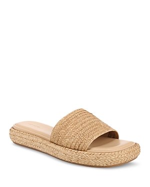 VINCE WOMEN'S EVA RAFFIA SLIDE SANDALS