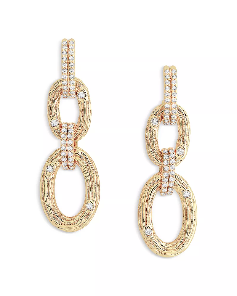 Anabel Aram Enchanted Forest Chain Earrings in 18K Gold Plated