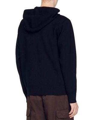 Zip Front Logo Patch Hoodie