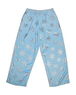 Iscream Girls' Shimmering Snowflakes Plush Pants - Big Kid In Multi