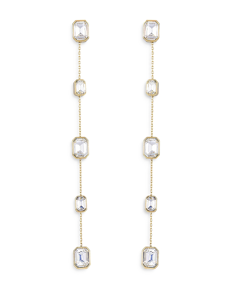 Ettika Linear Crystal Drop Earrings In Gold