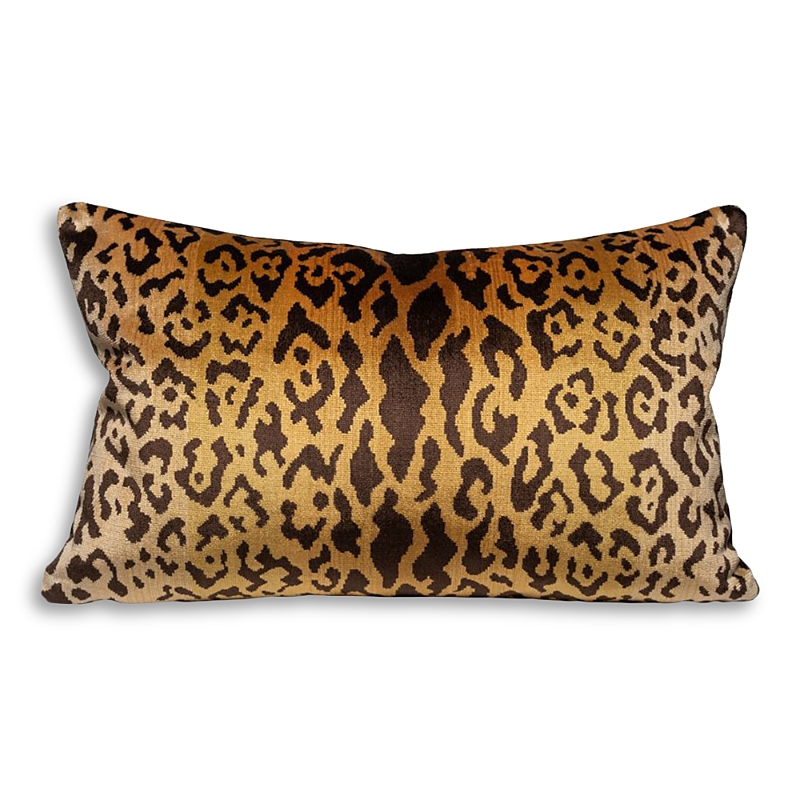 Scalamandre Leopardo Lumbar Decorative Pillow, 22 X 14 In Multi