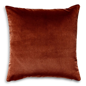 Scalamandre Torino Velvet Decorative Pillow, 22 X 22 In Paprika