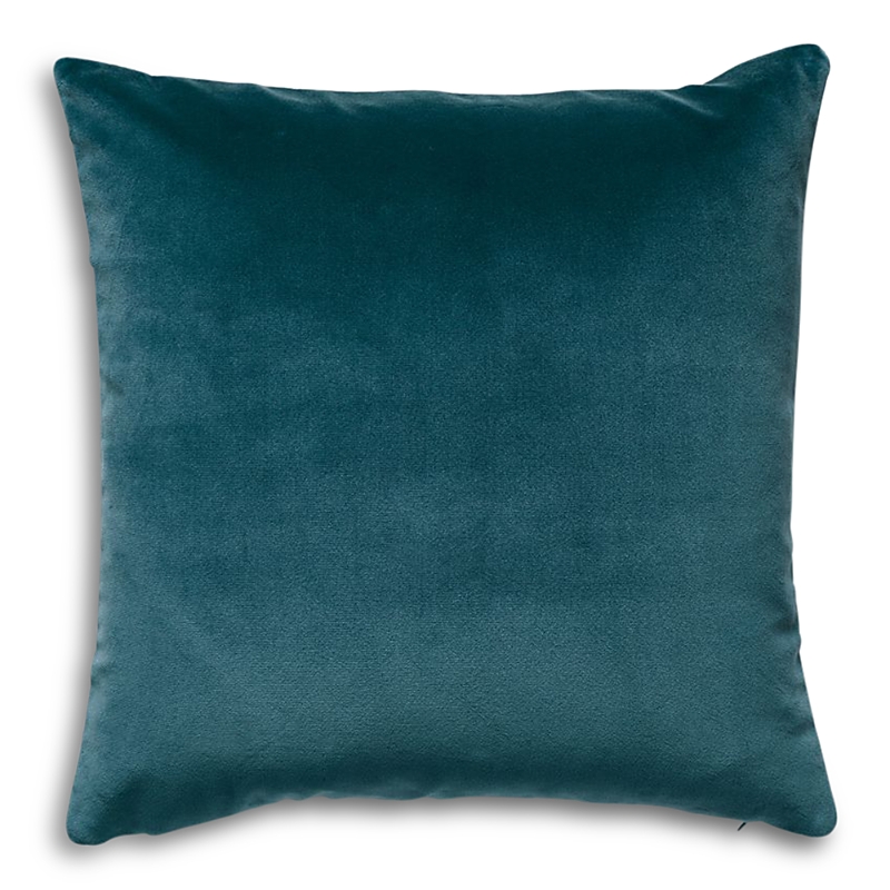 Scalamandre Torino Velvet Decorative Pillow, 22 X 22 In Peacock