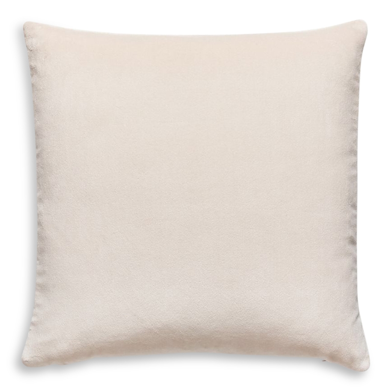 Scalamandre Torino Velvet Decorative Pillow, 22 X 22 In White