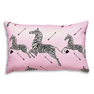 Scalamandre Zebra's Petite Lumbar Decorative Pillow, 22 X 14 In Peony