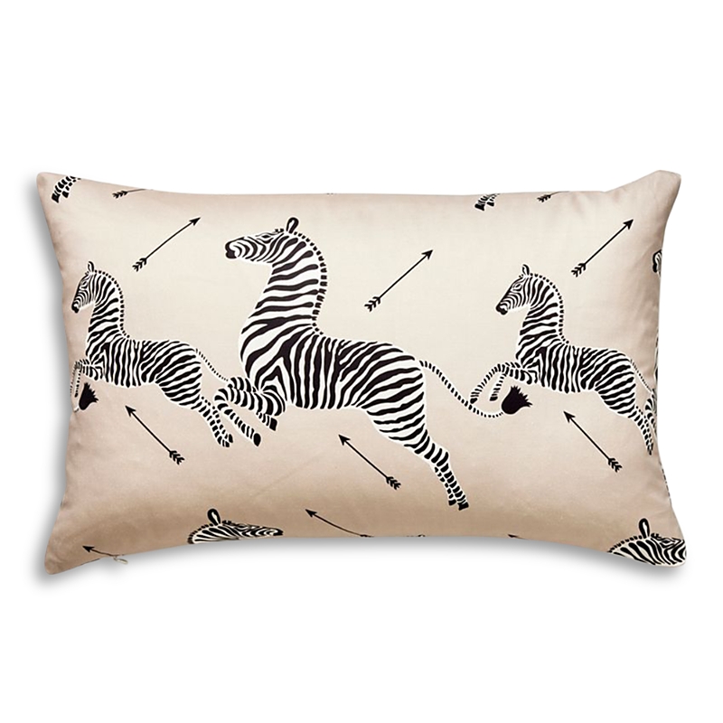Scalamandre Zebra's Petite Lumbar Decorative Pillow, 22 X 14