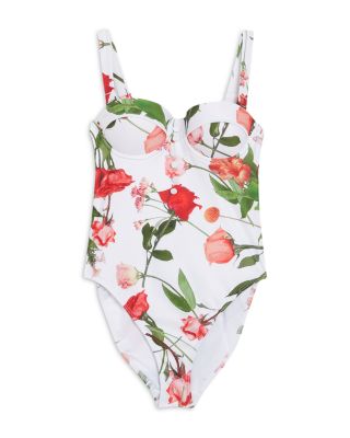 Ted Baker Floral Cupped One Piece Swimsuit | Bloomingdale's