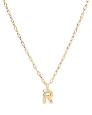 Kendra Scott Crystal Letter Short Pendant Necklace, 16
