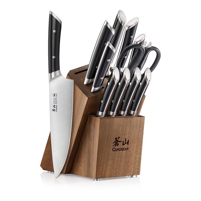 Cangshan Helena 8-Piece Knife Block Set, Black