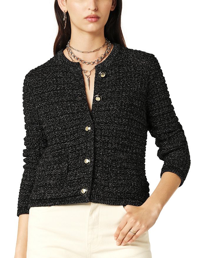 ba&sh Gaston Shimmer Cardigan Sweater | Bloomingdale's