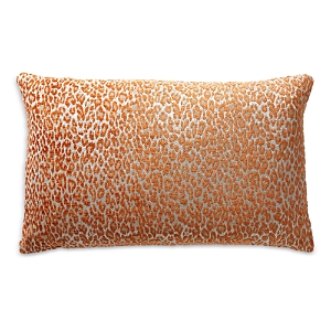 Scalamandre Leopard Lumbar Decorative Pillow, 22 X 14 In Orange Koi