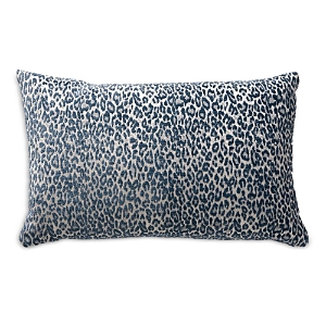 Scalamandre Leopard Lumbar Decorative Pillow, 22 X 14 In Orion Blue