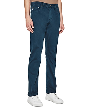 Ag Everett Straight Fit Twill Trousers In Atlantic