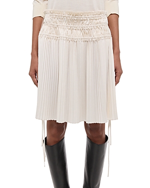 Shop Helmut Lang Tie Pleat Skirt In Iovry