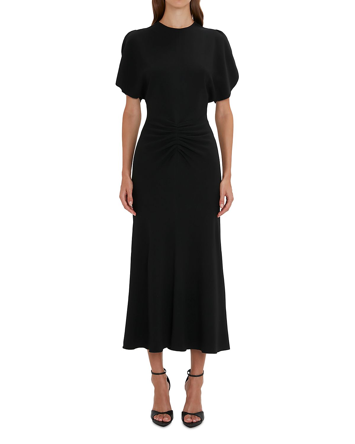 Victoria Beckham Petal Sleeve Midi Dress