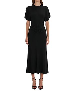 Victoria Beckham Petal Sleeve Midi Dress