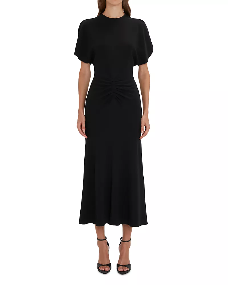 Victoria Beckham Petal Sleeve Midi Dress