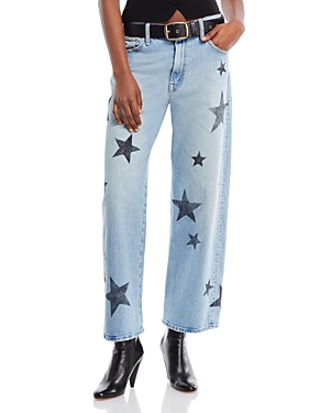 Shop Mother The Dodger High Rise Ankle Wide Leg Jeans In Star Crossed