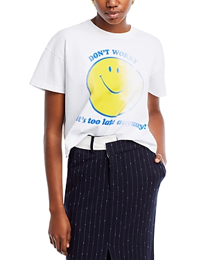 Shop Mother The Grab Back Crop Graphic Tee In Dont Worry