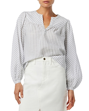 The Suzie Striped Popover Top