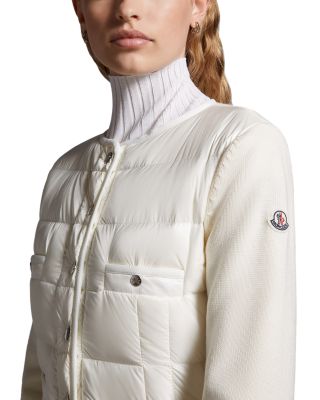 Snap Front Wool Puffer Cardigan