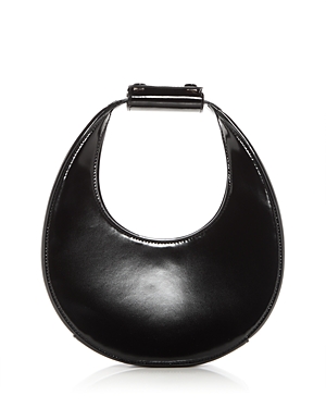 Shop Staud Mini Moon Crescent Bag In Black