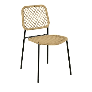 Shop Tov Furniture Lucy Oak Finish Outdoor Dining Chair In Natural
