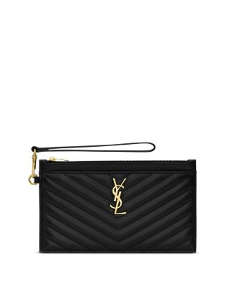 SAINT LAURENT - Cassandre Matelass&eacute; Large Zipped Pouch in Lambskin