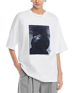Hugo Boss Elegend Cotton Tee In Natural