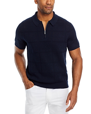 The Men's Store At Bloomingdale's Cotton Half Zip Polo Collar Sweater - 100% Exclusive In True Navy