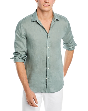 The Men's Store At Bloomingdale's Linen Regular Fit Button Down Shirt - 100% Exclusive In New Green