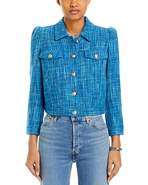 Shop L Agence L'agence Kasey Bracelet Sleeve Jacket In Caribbean