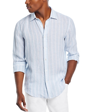 The Men's Store At Bloomingdale's Linen Regular Fit Button Down Shirt - 100% Exclusive In Celestial