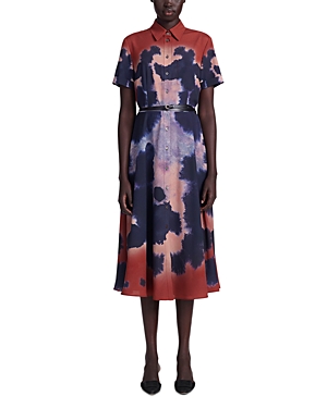 Altuzarra Kiera Dip-dyed Midi Shirt Dress In Brick Ladybug