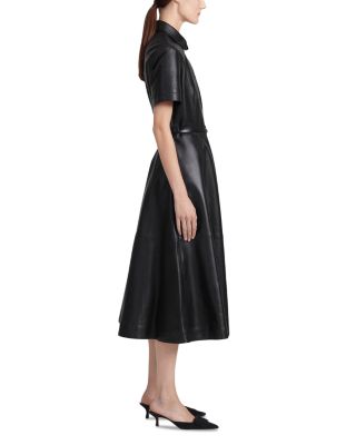 Kiera Leather Shirtdress