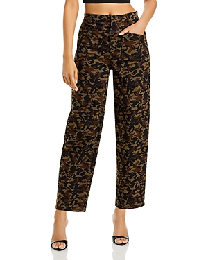 Avec Les Filles Relaxed Tapered Pants In Camo Print
