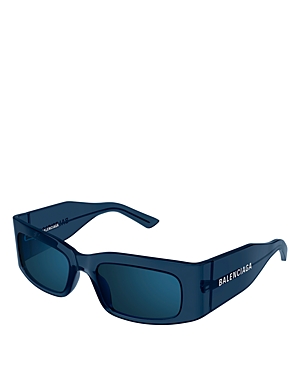 Balenciaga Paper Rectangular Sunglasses, 56mm