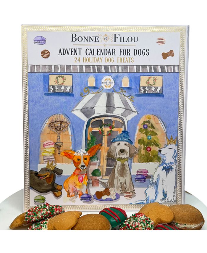 Bonne et Filou Dog Treats Advent Calendar 24 Holiday Treats for Dogs