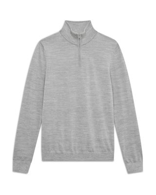 Blackhall Merino Wool Slim Fit Quarter Zip Mock Neck Sweater