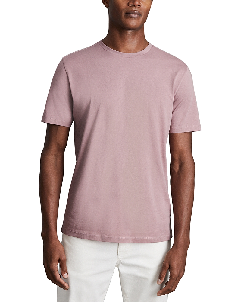 Reiss T-shirt Mit Rundhalsausschnitt In Dusty Rose