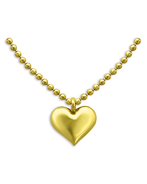 Aqua Heart Pendant Necklace In 18k Gold Plated Sterling Sliver, 16-18 - 100% Exclusive