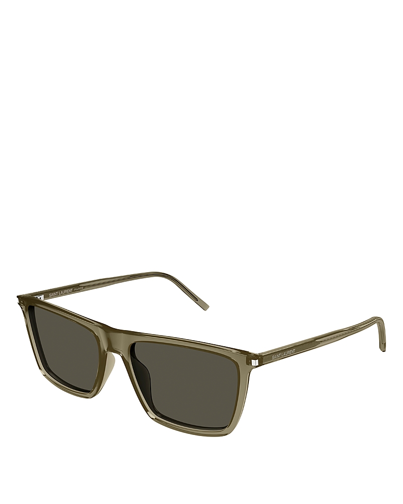 Saint Laurent Thin Squared Sunglasses, 56mm