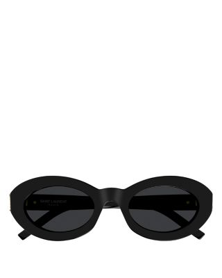 SAINT LAURENT Monogram Hinge Oval Sunglasses, 52mm
