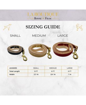 Large 6' Plain Leather Dog Leash